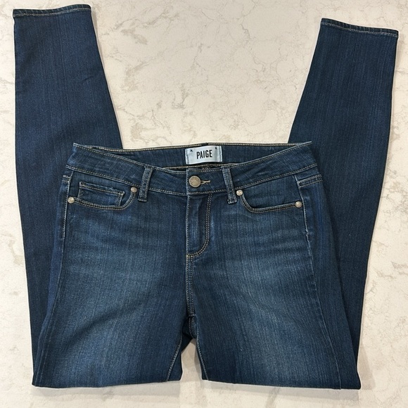 PAIGE Verdugo Ankle Transcend Nottingham Dark Wash Jeans 27 - Picture 5 of 16